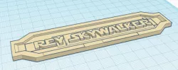 Rey Skywalker Nameplate for lightsaber base