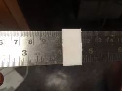 Ruler slide for quick inch to mm conversion