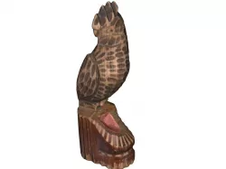 Scan of a wood carved bird