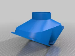 Sim Racing Air Simulator 120mm Twin fan Adapter to 70mm pipe.
