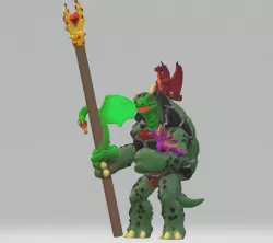 Simgara Aremagspawn, Half Dragon Turtle/Tortle mage-druidess of Nathair Sgiathach, winged serpent god of faerie dragons