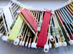 Stitch bow style floss holder spools