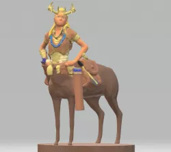 Tauric Deer (Deer Centaur) female with bow, tomahawk and maca