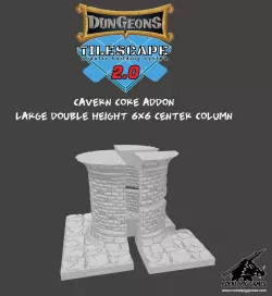 Tilescape™ DUNGEONS Addon Cavern Large Double Height Center Column