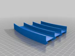 Triple Lane Chicane (flat curve) for die-cast cars