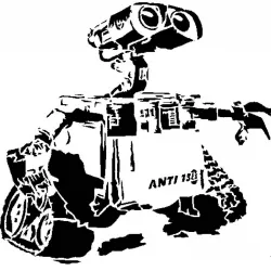 WALL-E stencil 2