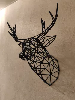 Wireframe deer head