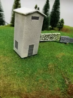 Bulgarian electrical transformer building in H0 - 1:87 scale