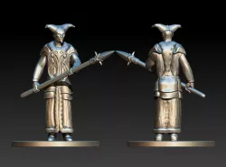 Cultist Guard pose 2 dnd miniature for tabletop games like dnd