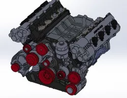 Detailed V8 Engine (AMG M 159)
