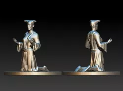 Devout Female Cultist miniatuer for dnd other tabletop games