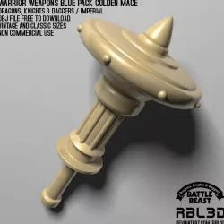 Dragons, Knights n Daggers Golden mace free stl