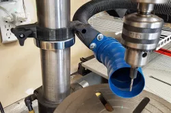 Drill Press Clamp/Bracket, 3" Post - for Loc-Line 2.5" Vac. Adapter