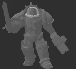 Empty Terra space defense force helmet