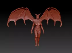 Female Demon Named Beloved for 28mm tabletop games like dnd