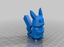 Female Pikachu, low poly