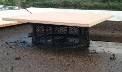 Flat roof drain filter