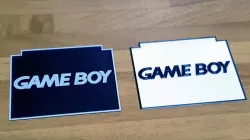 Game Boy Advance GBA SP Shell Insert With Logo (2 Colour Print)