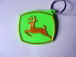 John Deere logo key ring
