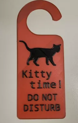 Kitty Time Do Not Disturb Sign