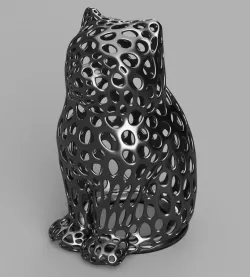 LASER CAT - Voronoi Tealight Lantern
