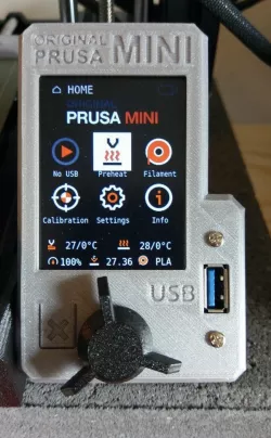 LCD Frame + USB for Prusa Mini