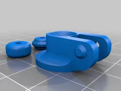 Low profile tiny castor for mobile table serving platter