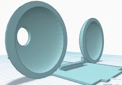 Mirror stand + earbud/accessory holders
