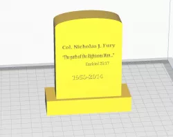 Nick Fury Tombstone from Winter Soldier