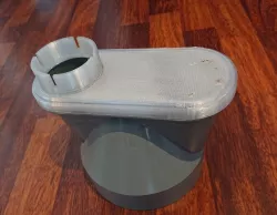 Oblong AC-vent adapter to 60mm wall-vent