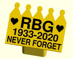 RBG "Never Forget" Trailer Receiver Hitch Cover