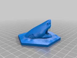 Shark Water Tile for 3Dv2 Catan Frames