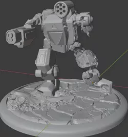 Summoner Thor MechWarrior Mech Robot Battle Damaged Battletech