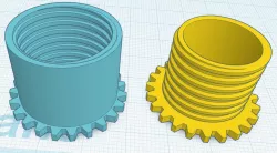 Threaded two-part Drum