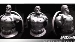 Wicked Marvel Avengers Captain America 3d Bust: STL ready for printing FREE