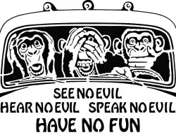 3 Wise Monkeys stencil