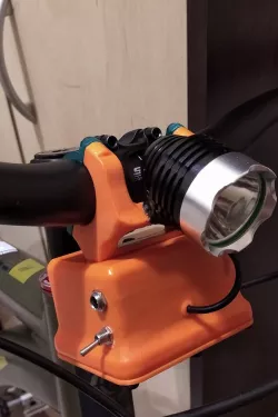 Bicycle headlamp with battery box