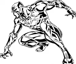 Black Panther stencil 3