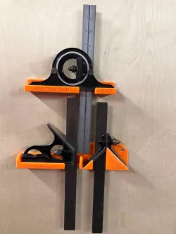 Combination Square Set 3D Printed Holder 