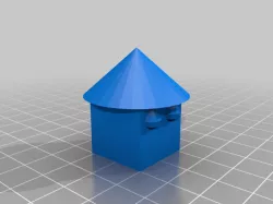 Cube With Face and Hat