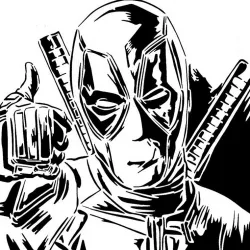 Deadpool stencil 14
