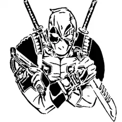 Deadpool stencil 15