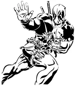 Deadpool stencil 16