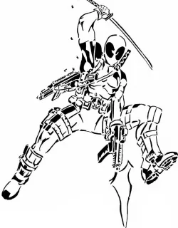 Deadpool stencil 17