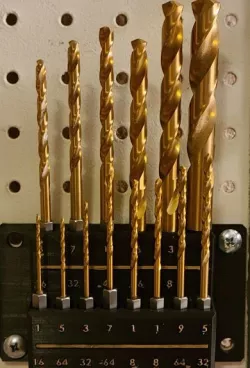 drill bit holder for 1 inch pegboard