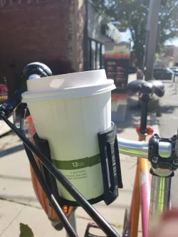 Handlebar mounted Coffee, Can, and Cup Holder with Orientation Plate