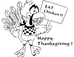 Happy Thank-giving Turkey stencil