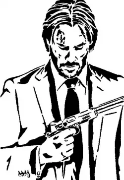John Wick stencil 5