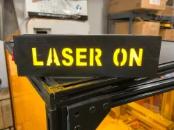 Laser Warning Light Sign