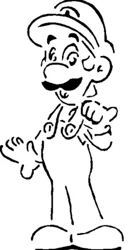 Luigi stencil 4